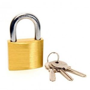 Padlock - brass padlock 50mm with 3 keys - Rodgers Building and Landscaping Supplies