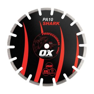 Ox PA10 Shark 350mm/14" Segmented Diamond Blade - Asphalt - Rodgers Building and Landscaping Supplies
