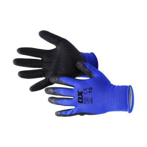 Ox Safety Latex Gloves - Polyester Lined - Rodgers Building and Landscaping Supplies