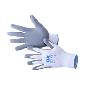 Ox Safety Nitrile Gloves - Nylon Lined - Rodgers Building and Landscaping Supplies