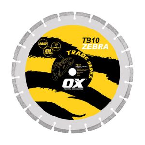 Ox TB10 Zebra 350mm/14" Segmented Diamond Blade - Abrasive - Rodgers Building and Landscaping Supplies